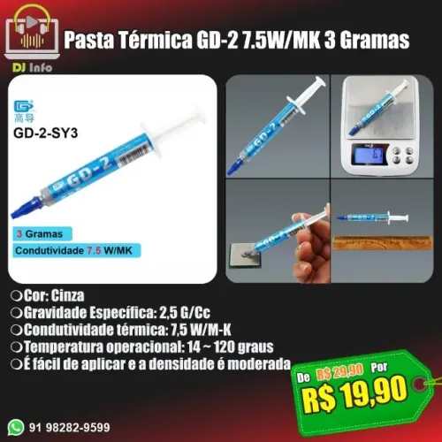 Pasta Térmica GD-2 3 Gramas