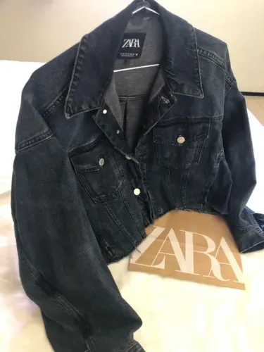 Jaqueta Jeans Zara Cropped