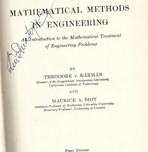 Livro "Mathematical Methods In Engineering" (Kárman And Biot)