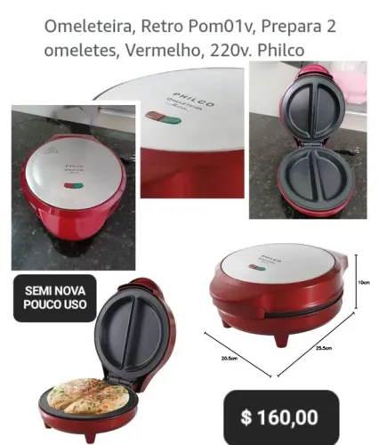 Omeleteira Philco Retro Pom01v 220V