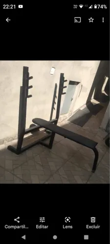 Banco reto supino usado 