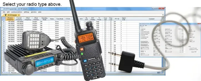 Programação de Radio Comunicador BAOFENG (e outros), configuração