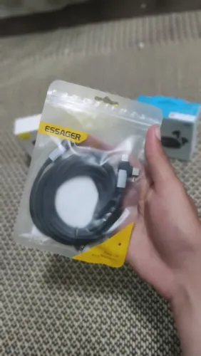 Cabo Essager 2 em 1 Tipo C + Lightning 65W PD 2M - NEXT IMPORTADOS