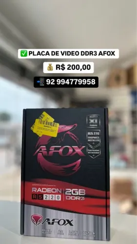 Placa de Vídeo DDR3 AFOX Radeon R5 220 2GB