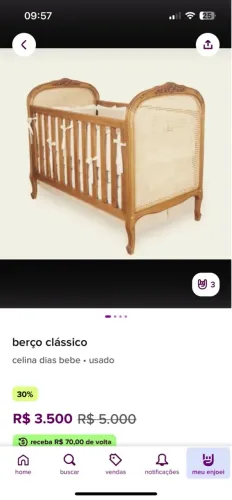 Berço Clássico inspirado celina dias $5 mil