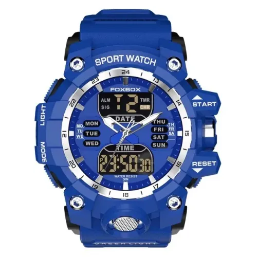 Relógio Masculino Foxbox Sport Militar Digital e Analógico À Prova D'Água - Original Blue