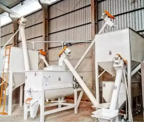 Sistema Completo de Mistura e Transporte de Grãos