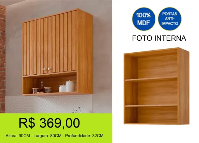 Armário ripado MDF