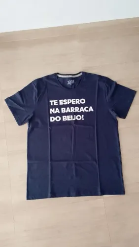CAMISETA NOVA TAMANHO GG AZUL MARINHO 