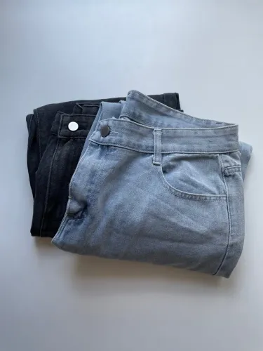 Calças Jeans - Preto e Cinza