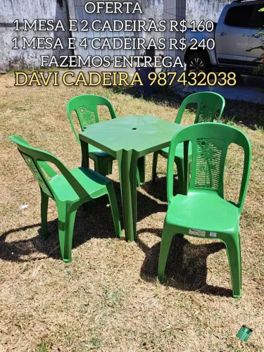OFERTA CONJUNTO DE MESA E CADEIRA ZYE F .C7B.F LEVO HOJE