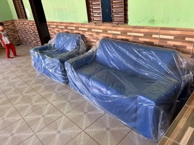 Conjunto de sofá simples 