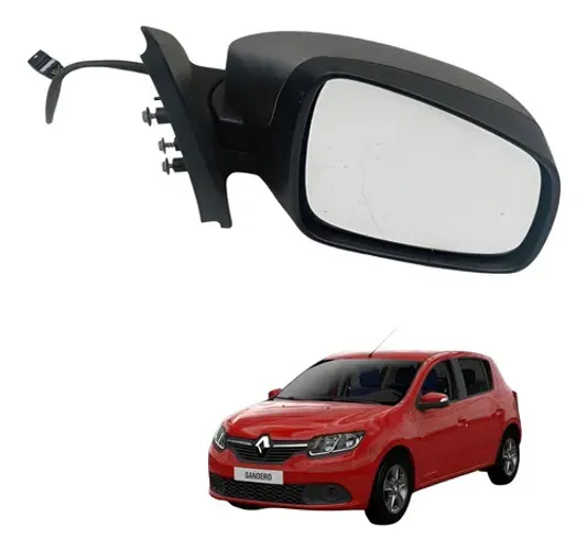 Retrovisor Direito Renault Sandero 1.0 2017 2018 Detalhe