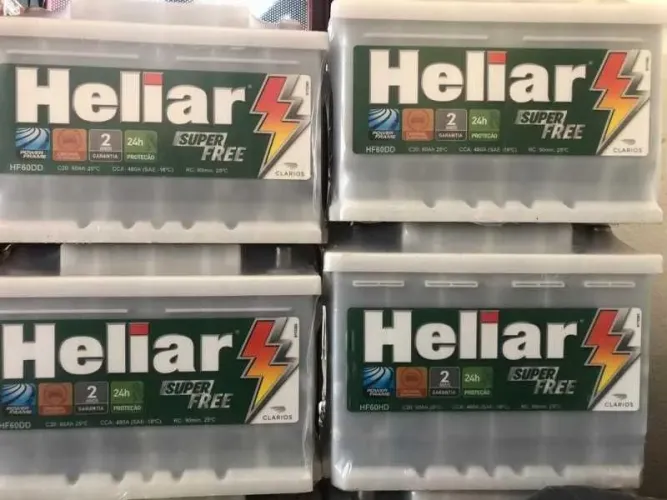 Bateria Heliar de 60 amperes Promoção! Com 02 anos de garantia 