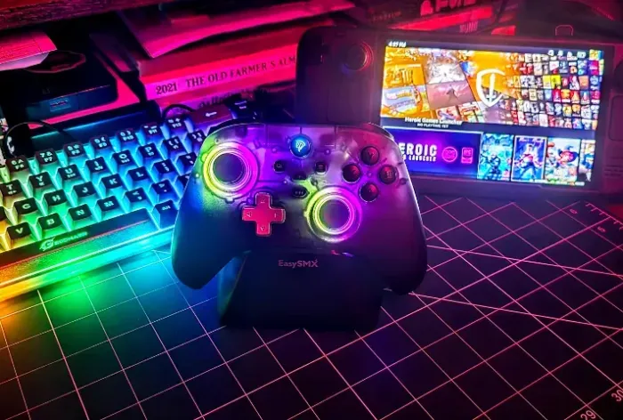 Controle RGB + Dock EasySMX D05 para PC/Android/Switch NOVO
