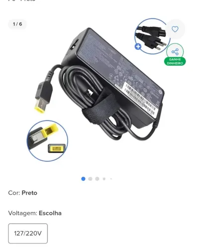 Carregador Fonte Lenovo 720q 65w Original