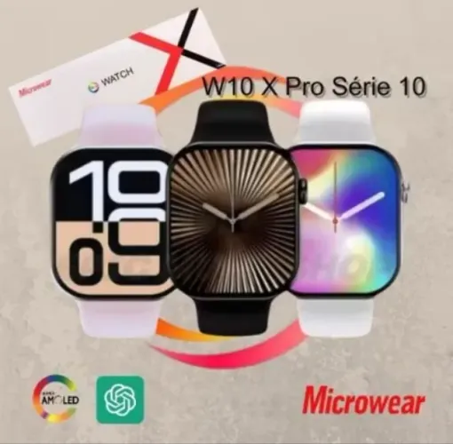SmartWatch W10 PRO Edição Limitada MICROWEAR Tela Infinita/Curva AMOLED - 2025 