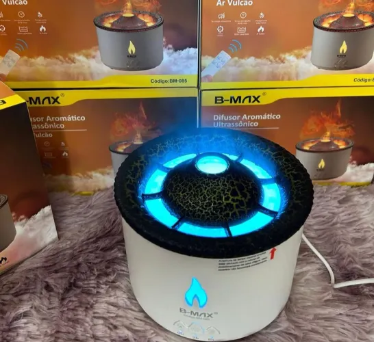 Umidificador Difusor Ultrassônico Aromático Vulcão