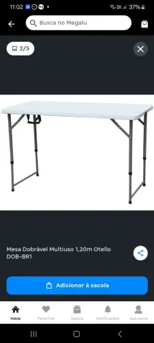 Mesa  Dobrável Maleta (nova na caixa)
