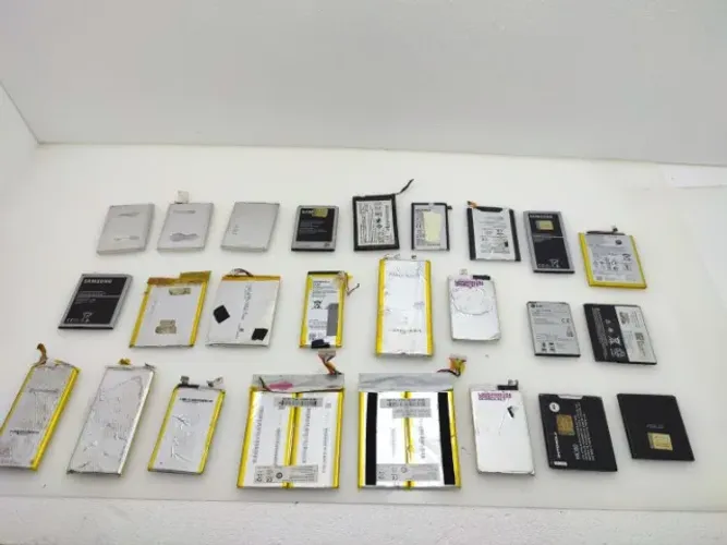 lote baterias celular e tablet usadas litio