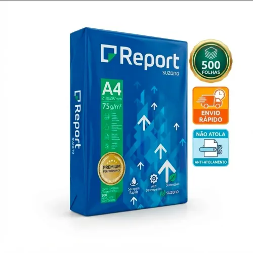 Papel Sulfite A4 Report 500 Folhas Branco Alta Oualidade Impressora