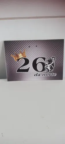 Placa Decorativa Bike Motorizada/Mobilete - 26 da Norte