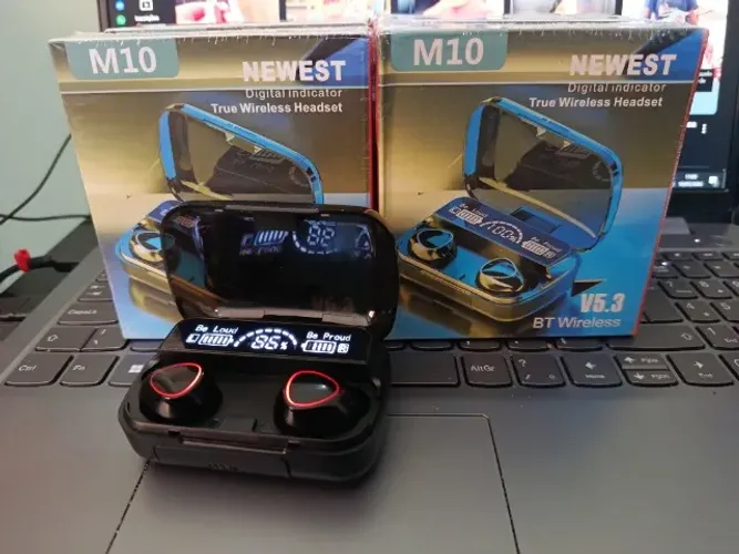 Fone de Ouvido Bluetooth M10 TWS 5.3 - Novo Lacrado - Display Digital