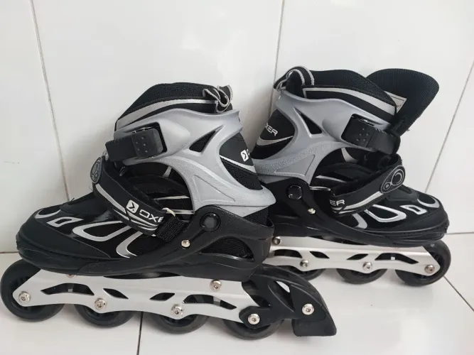 Patins oxer preto e cinza 33 a 36
