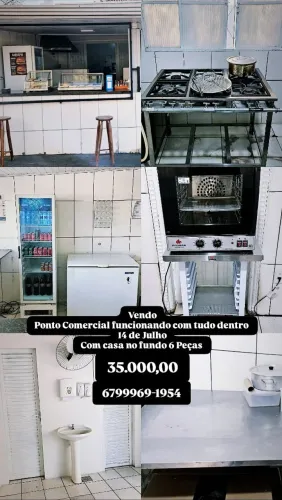 Ponto Comercial com Casa no Fundo