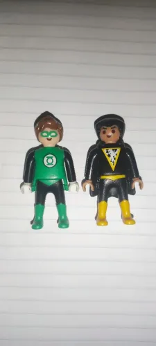 Adão Negro e Lanterna Verde de Playmobil Kinder Surprise