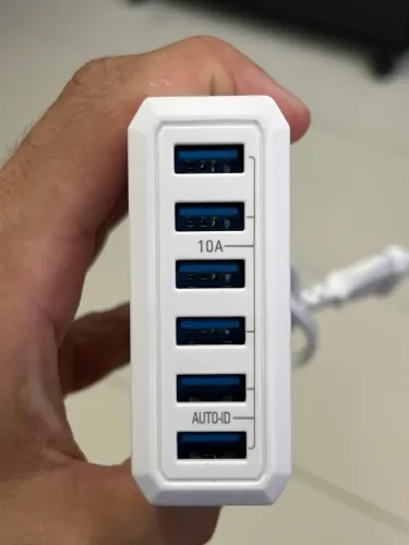 Estação carregadora 6 postas USB 10a
