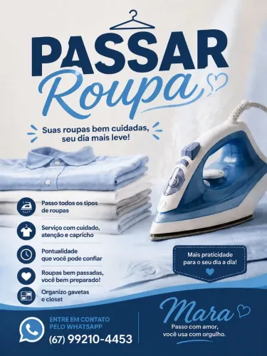 Passo roupa ,organizo gavetas e Closet