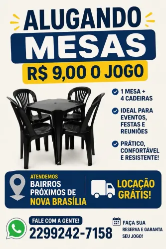 Alugo jogos de mesas
