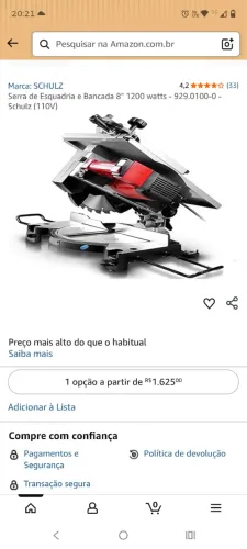 Serra de Esquadria e Bancada Schulz 8"