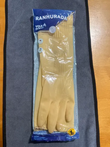 Luva De Borracha Grossa Cano Longo Limpeza Pesada (M)