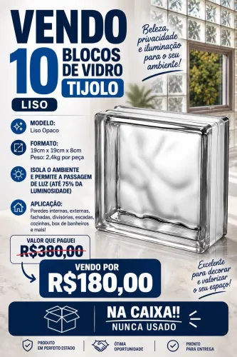 Bloco de tijolo de vidro