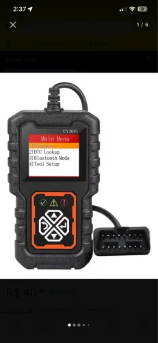 Scanner Automotivo Cy3001 Obd2 Leitor Código Portugues