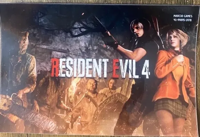 Plotagem Resident Evil 4 P/ Ps2 Slim 70 e 90 Mil