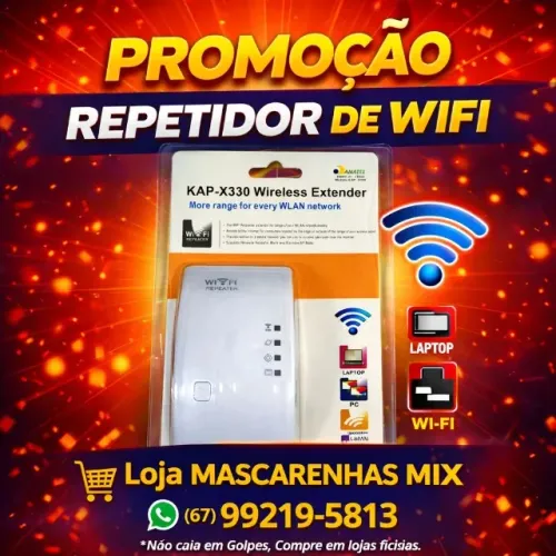 Repetidor de Sinal WiFi Extensor 300Mbps Cod: 0187