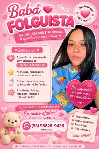 BABA FOLGUISTA DISPONÍVEL ?