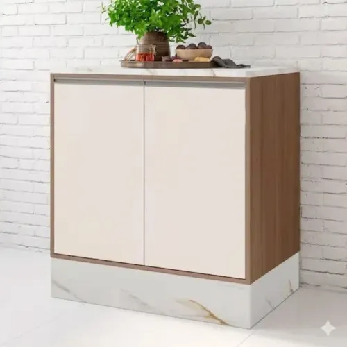 Balcão Cozinha Pisa Carvalho Off White Novo