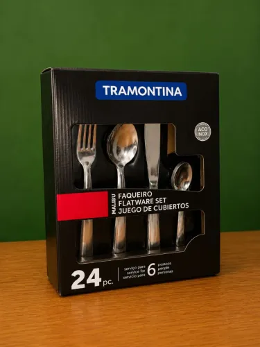 Faqueiro Tramontina Malibu 24 Peças em Aço Inox - Elegância para 6 Pessoas