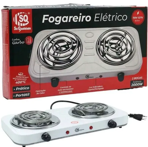 Fogão elétrico 2 bocas 2000W