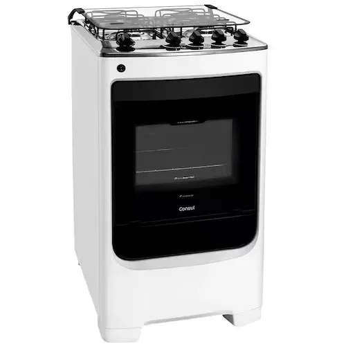 Fogão Consul 4 Bocas com Mesa de Inox e Acendimento Automático
