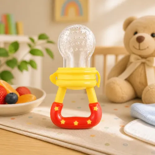 Chupeta Alimentadora Bebe Para Frutas Com Tampa Higiênica Com Bico Macio