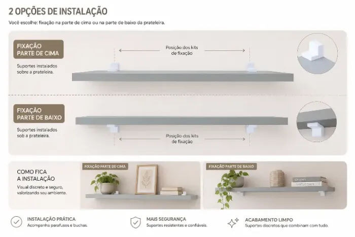 PRATELEIRAS KIT COM 3