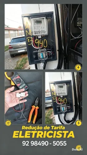 Eletricista comandos gato iluminação etc