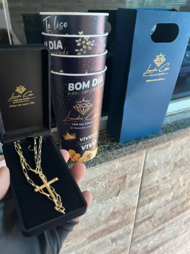 CORDAO DE OURO COM PINGENTE 18K PROMOÇÃO