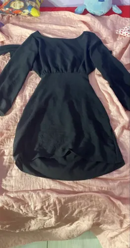 Vestido preto costa nua veste P e M