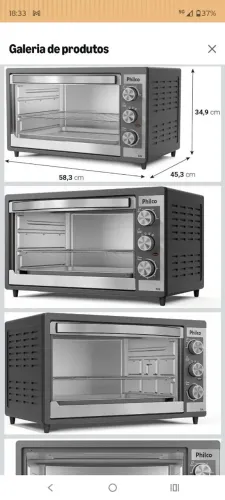 Forno Philco Elétrico 50 litros Usado apenas uma vez